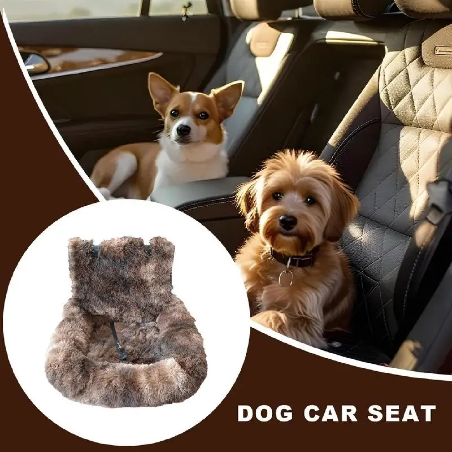 Fluffy dog car seat for small and medium dogs — view 2