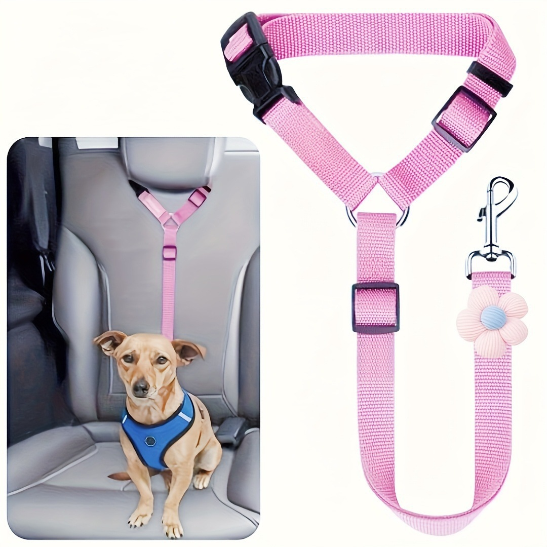 Adjustable dog car seat belt safety restraint — view 9